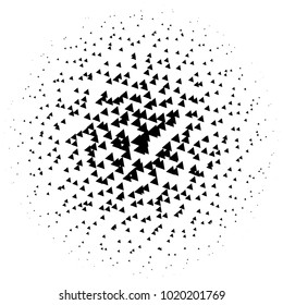 Halftone element. Abstract geometric graphic with half-tone pattern