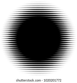 Halftone element. Abstract geometric graphic with half-tone pattern