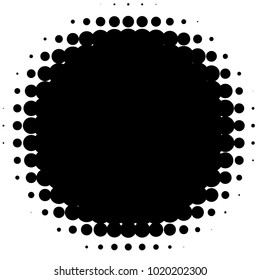 Halftone element. Abstract geometric graphic with half-tone pattern