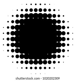 Halftone element. Abstract geometric graphic with half-tone pattern
