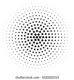 Halftone element. Abstract geometric graphic with half-tone pattern