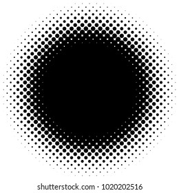 Halftone element. Abstract geometric graphic with half-tone pattern