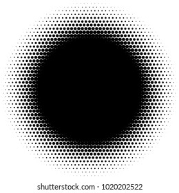 Halftone element. Abstract geometric graphic with half-tone pattern