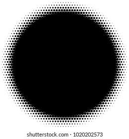 Halftone element. Abstract geometric graphic with half-tone pattern