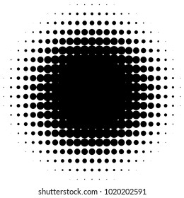 Halftone element. Abstract geometric graphic with half-tone pattern