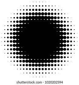 Halftone element. Abstract geometric graphic with half-tone pattern