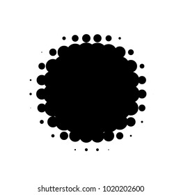 Halftone element. Abstract geometric graphic with half-tone pattern