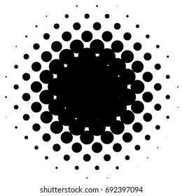 Halftone element, circular halftone pattern. Specks, halftone circle gradient