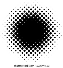 Halftone element, circular halftone pattern. Specks, halftone circle gradient