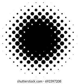 Halftone element, circular halftone pattern. Specks, halftone circle gradient