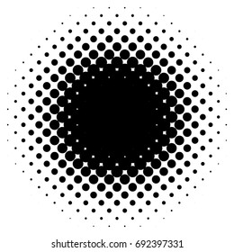 Halftone element, circular halftone pattern. Specks, halftone circle gradient