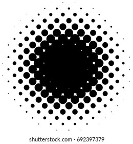 Halftone element, circular halftone pattern. Specks, halftone circle gradient