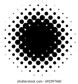 Halftone element, circular halftone pattern. Specks, halftone circle gradient