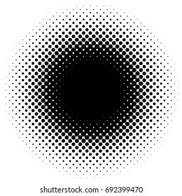 Halftone element, circular halftone pattern. Specks, halftone circle gradient