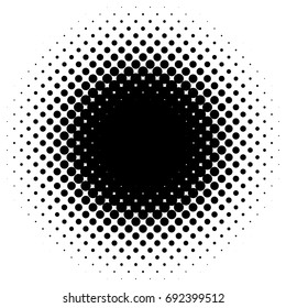 Halftone element, circular halftone pattern. Specks, halftone circle gradient