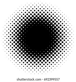 Halftone element, circular halftone pattern. Specks, halftone circle gradient