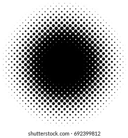Halftone element, circular halftone pattern. Specks, halftone circle gradient