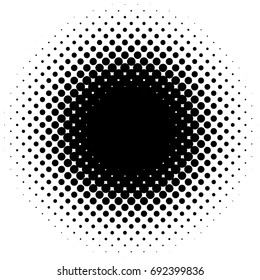 Halftone element, circular halftone pattern. Specks, halftone circle gradient