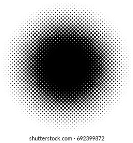 Halftone element, circular halftone pattern. Specks, halftone circle gradient