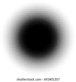 Halftone element, circular halftone pattern. Specks, halftone circle gradient