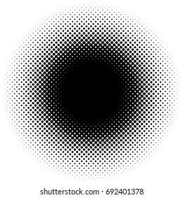 Halftone element, circular halftone pattern. Specks, halftone circle gradient