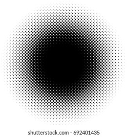 Halftone element, circular halftone pattern. Specks, halftone circle gradient