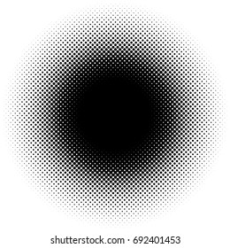 Halftone element, circular halftone pattern. Specks, halftone circle gradient
