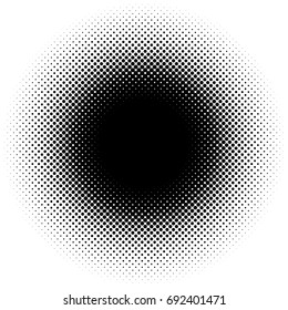 Halftone element, circular halftone pattern. Specks, halftone circle gradient