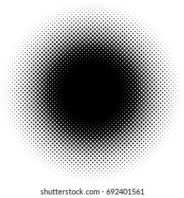 Halftone element, circular halftone pattern. Specks, halftone circle gradient