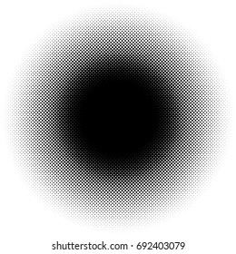 Halftone element, circular halftone pattern. Specks, halftone circle gradient