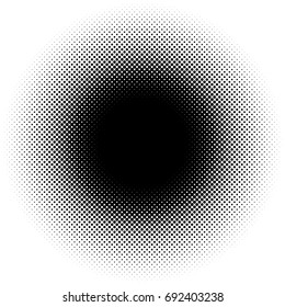 Halftone element, circular halftone pattern. Specks, halftone circle gradient