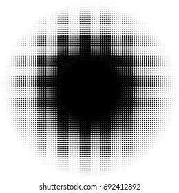 Halftone element, circular halftone pattern. Specks, halftone circle gradient