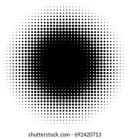Halftone element, circular halftone pattern. Specks, halftone circle gradient