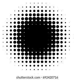 Halftone element, circular halftone pattern. Specks, halftone circle gradient