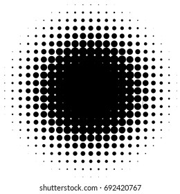 Halftone element, circular halftone pattern. Specks, halftone circle gradient