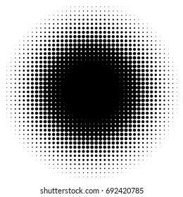 Halftone element, circular halftone pattern. Specks, halftone circle gradient