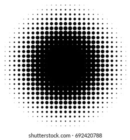Halftone element, circular halftone pattern. Specks, halftone circle gradient
