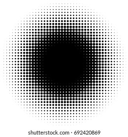 Halftone element, circular halftone pattern. Specks, halftone circle gradient