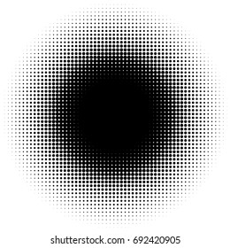 Halftone element, circular halftone pattern. Specks, halftone circle gradient