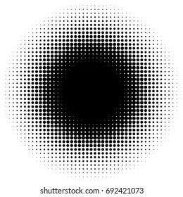 Halftone element, circular halftone pattern. Specks, halftone circle gradient