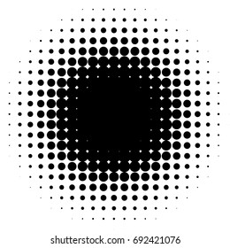 Halftone element, circular halftone pattern. Specks, halftone circle gradient