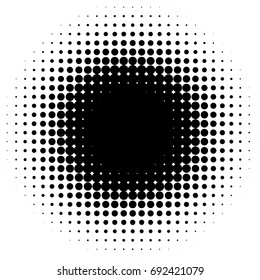 Halftone element, circular halftone pattern. Specks, halftone circle gradient