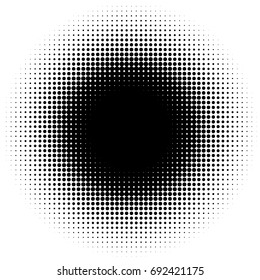 Halftone element, circular halftone pattern. Specks, halftone circle gradient