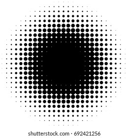 Halftone element, circular halftone pattern. Specks, halftone circle gradient