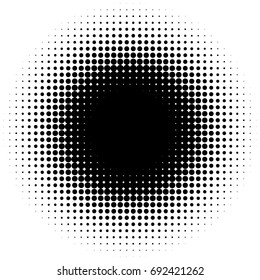 Halftone element, circular halftone pattern. Specks, halftone circle gradient
