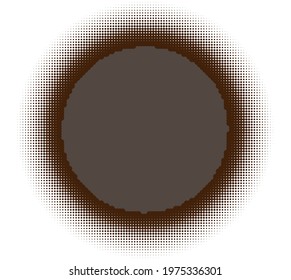 Halftone (half-tone) element. Dots, circles, speckles and freckles vector illustration. Stipple-stippling design