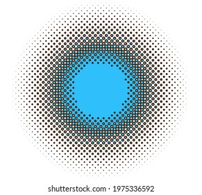 Halftone (half-tone) element. Dots, circles, speckles and freckles vector illustration. Stipple-stippling design