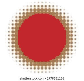 elemento semitónico (semitono). Dibujo vectorial de puntos, círculos, especkles y pecas. Diseño de estimulo