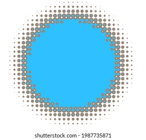 Halftone (half-tone) element. Dots, circles, speckles and freckles vector illustration. Stipple-stippling design