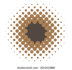 Halftone (half-tone) element. Dots, circles, speckles and freckles vector illustration. Stipple-stippling design